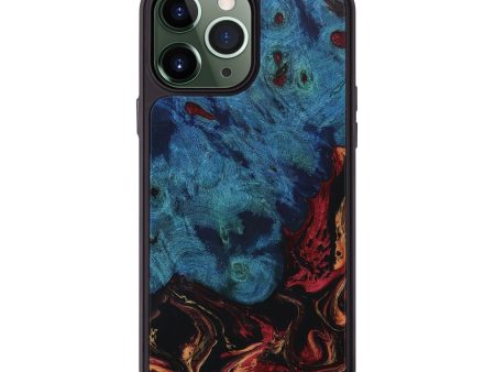 iPhone 13 Pro Max Wood+Resin Phone Case - Aleah (Red, 652753) For Cheap