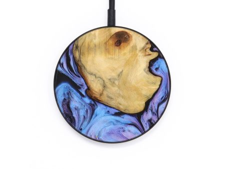 Circle Wood+Resin Wireless Charger - Hanna (Purple, 652683) Online now