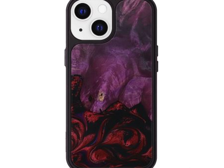 iPhone 13 Wood+Resin Phone Case - Amelia (Red, 650947) on Sale