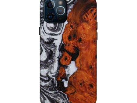 iPhone 12 Pro Wood+Resin Live Edge Phone Case - Sallie (Gunmetal, 649956) For Sale