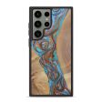 Galaxy S23 Ultra Wood+Resin Phone Case - Sallie (Teal & Gold, 651181) Fashion