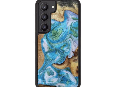 Galaxy S23 Wood+Resin Phone Case - Anita (Mosaic, 652072) on Sale