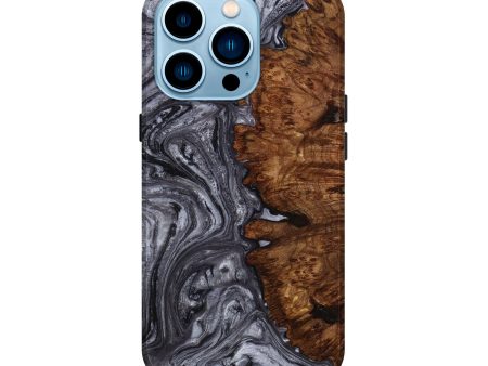 iPhone 14 Pro Wood+Resin Live Edge Phone Case - Orville (Gunmetal, 649951) Online Hot Sale