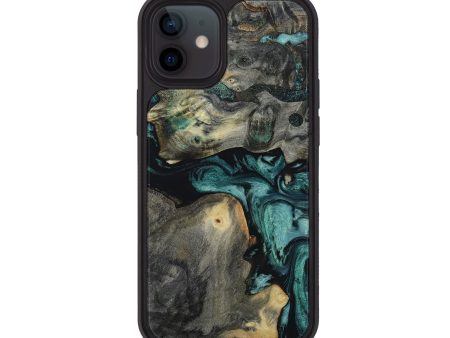 iPhone 12 Wood+Resin Phone Case - Aleah (Green, 651268) Online Sale