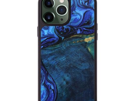 iPhone 13 Pro Max Wood+Resin Phone Case - Timothy (Blue, 649223) Online Hot Sale