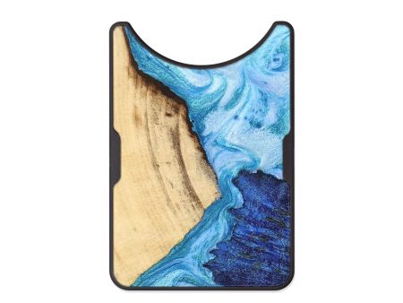 Alloy Wood+Resin Wallet - Aylin (Blue, 652467) Discount