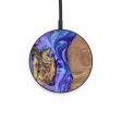 Circle Wood+Resin Wireless Charger - Elijah (Purple, 652682) Discount