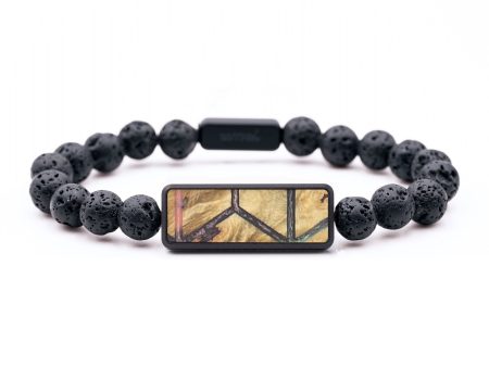 Lava Bead Wood+Resin Bracelet - Lucile (Pattern, 654876) Supply