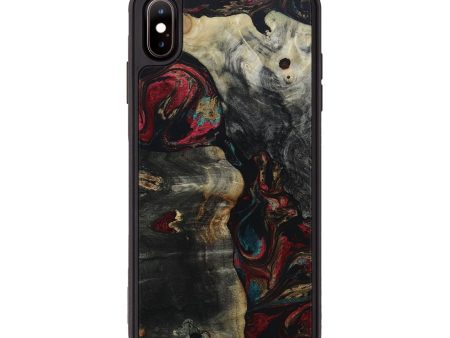 iPhone Xs Max Wood+Resin Phone Case - Dalton (Red, 652745) For Discount