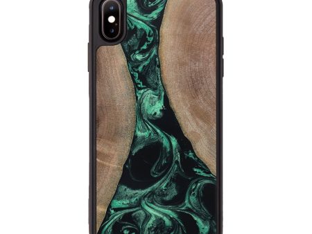 iPhone Xs Max Wood+Resin Phone Case - Leland (Green, 652889) Online Hot Sale