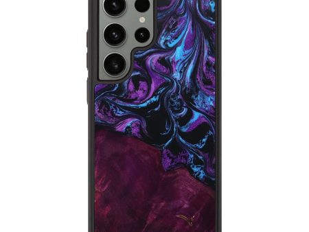 Galaxy S23 Ultra Wood+Resin Phone Case - William (Purple, 654511) For Sale