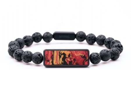 Lava Bead ResinArt Bracelet - Audrina (Red, 654759) For Cheap