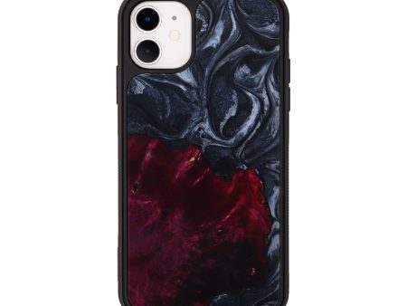 iPhone 11 Wood+Resin Phone Case - Cyrus (Gunmetal, 649840) For Cheap