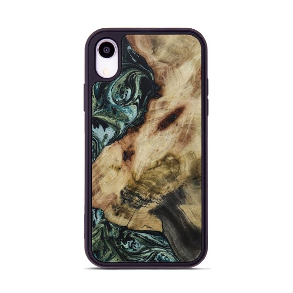 iPhone Xr Wood+Resin Phone Case - Geoffrey (Green, 650850) For Discount