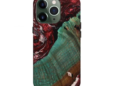 iPhone 13 Pro Wood+Resin Live Edge Phone Case - Brad (Red, 650274) Fashion