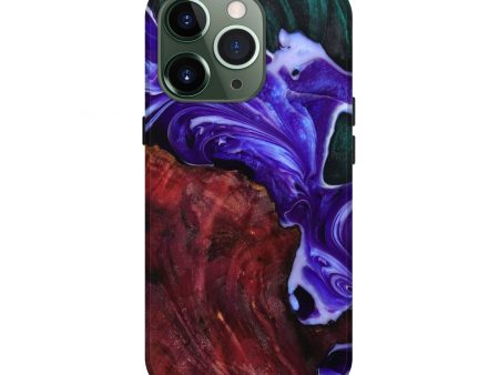 iPhone 13 Pro Wood+Resin Live Edge Phone Case - Jacquelyn (Purple, 654221) For Sale