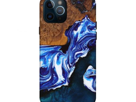 iPhone 12 Pro Wood+Resin Live Edge Phone Case - Mike (Blue, 653277) Supply