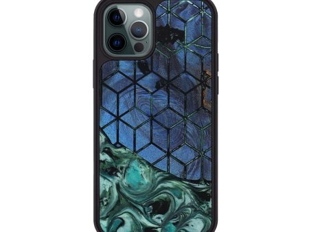 iPhone 12 Pro Wood+Resin Phone Case - Belinda (Pattern, 650360) For Sale