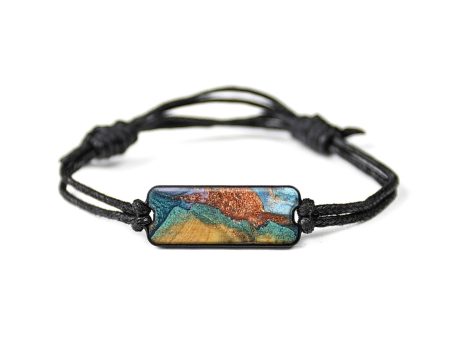 Classic Wood+Resin Bracelet - Randi (Teal & Gold, 650075) Supply