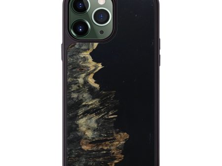 iPhone 13 Pro Max Wood+Resin Phone Case - Brynn (Black & White, 650550) For Cheap