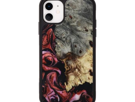 iPhone 11 Wood+Resin Phone Case - Juliana (Red, 651332) For Cheap