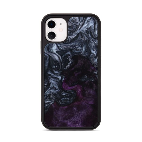 iPhone 11 Wood+Resin Phone Case - Jami (Gunmetal, 649878) Online Hot Sale