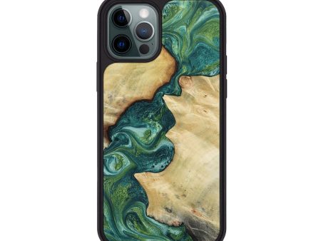 iPhone 12 Pro Wood+Resin Phone Case - Christi (Green, 651033) Online Sale