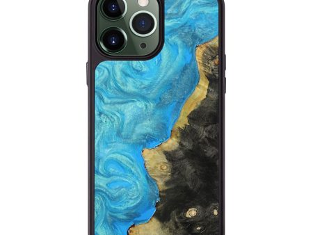 iPhone 13 Pro Max Wood+Resin Phone Case - Wanda (Blue, 650184) For Discount