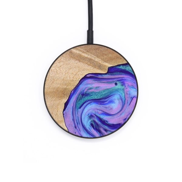 Circle Wood+Resin Wireless Charger - Ruby (Purple, 652684) Cheap