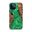 iPhone 12 Pro Wood+Resin Live Edge Phone Case - Brooklyn (Green, 649533) Discount