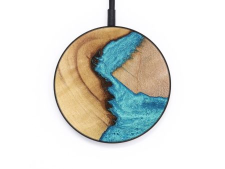 Circle Wood+Resin Wireless Charger - Latisha (Blue, 651864) Supply