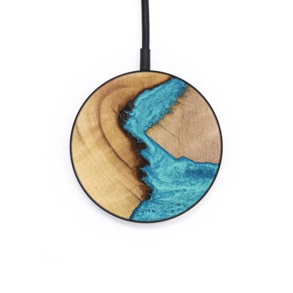 Circle Wood+Resin Wireless Charger - Latisha (Blue, 651864) Supply