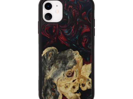 iPhone 11 Wood+Resin Phone Case - Drake (Red, 652775) For Cheap