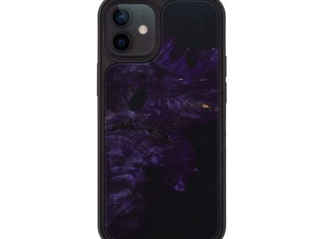 iPhone 12 Wood+Resin Phone Case - Ayden (Pure Black, 651926) Online Sale