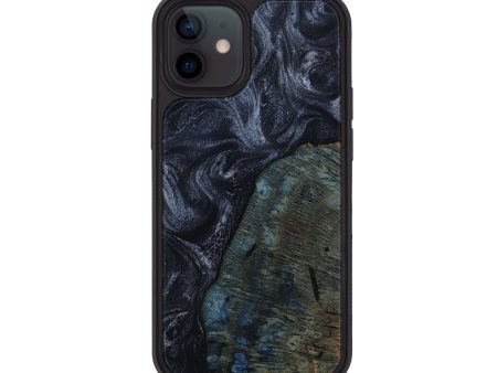 iPhone 12 Wood+Resin Phone Case - Alex (Gunmetal, 653078) Discount