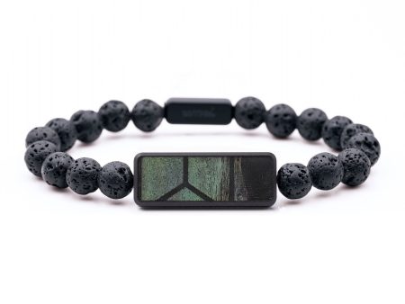 Lava Bead Wood+Resin Bracelet - Patrick (Pattern, 654447) Hot on Sale