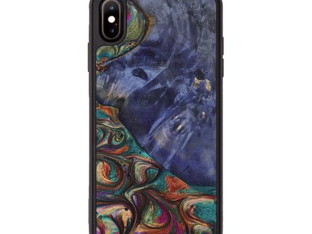 iPhone Xs Max Wood+Resin Phone Case - Briella (Green, 651173) Sale