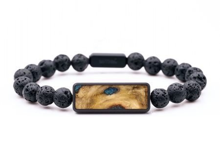 Lava Bead Burl Wood Bracelet - Ronnie (Wood Burl, 654765) Sale