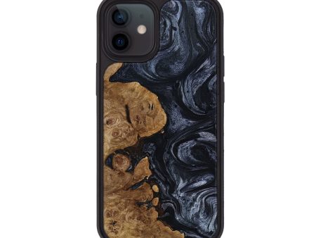 iPhone 12 Wood+Resin Phone Case - Brynn (Gunmetal, 649921) Fashion