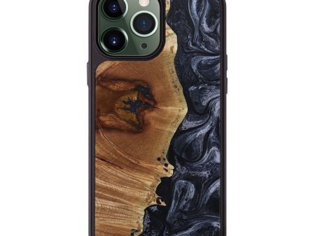 iPhone 13 Pro Max Wood+Resin Phone Case - Alayah (Gunmetal, 649758) Sale