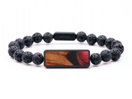 Lava Bead Wood+Resin Bracelet - Maurice (Red, 654237) Online Hot Sale