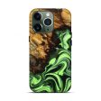 iPhone 13 Pro Wood+Resin Live Edge Phone Case - Haisley (Green, 654207) For Cheap