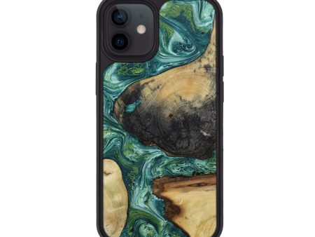 iPhone 12 Wood+Resin Phone Case - Brendon (Mosaic, 651016) Fashion