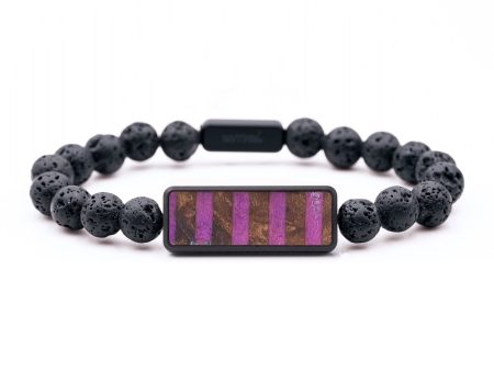 Lava Bead Wood+Resin Bracelet - Zoe (Pattern, 654870) Online now