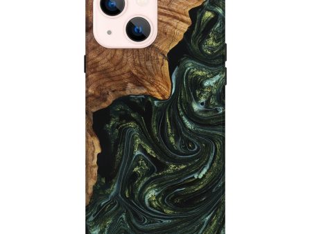 iPhone 14 Plus Wood+Resin Live Edge Phone Case - Mamie (Green, 650621) Online