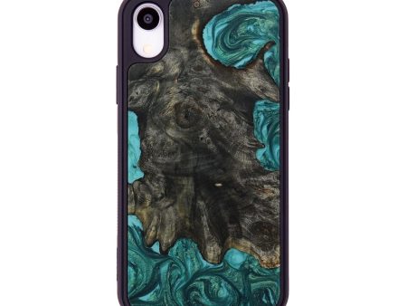 iPhone Xr Wood+Resin Phone Case - Flora (Green, 654536) on Sale