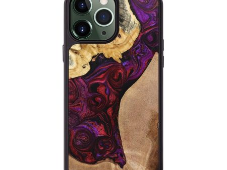 iPhone 13 Pro Max Wood+Resin Phone Case - Bernice (Red, 650677) Discount