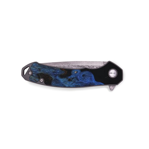 EDC Wood+Resin Pocket Knife - Perry (Black & White, 650973) Sale