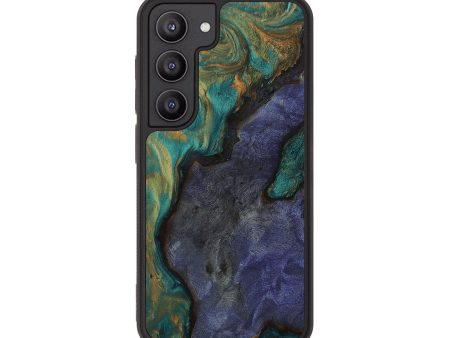 Galaxy S23 Wood+Resin Phone Case - Bobbie (Green, 653815) Supply