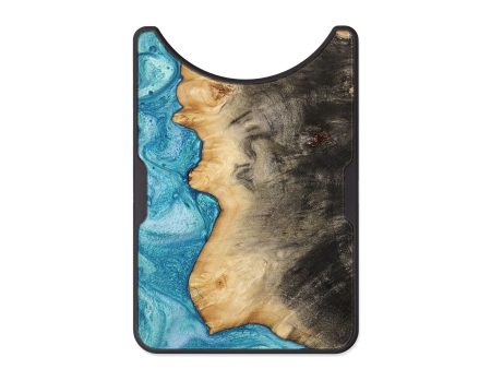 Alloy Wood+Resin Wallet - Kirk (Blue, 651883) For Sale